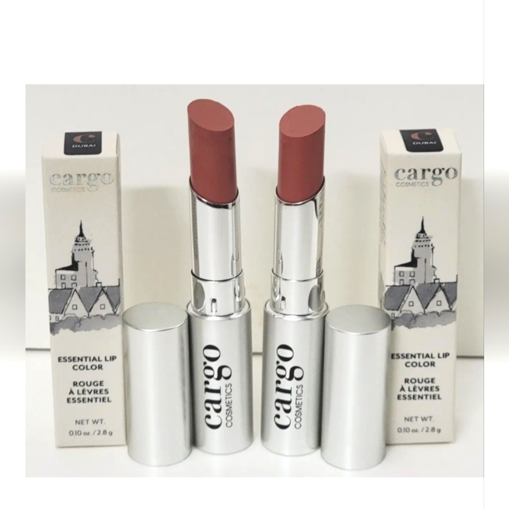 2 pk CARGO COSMETICS Essential Lip Color 0.1 fl oz ELC-01 DUBAI (NEW IN BOX)